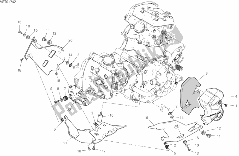 All parts for the 34b - Fairing of the Ducati Multistrada 1260 S Pikes Peak 2020
